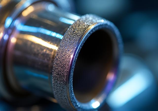 Gedetailleerde lasnaad op een RVS custom uitlaatsysteem